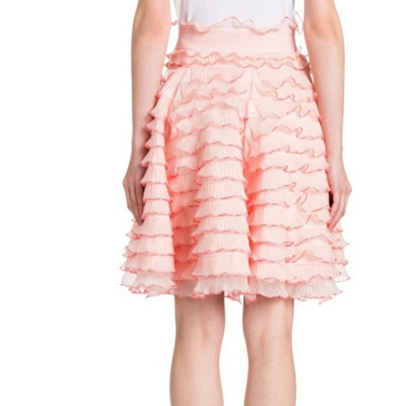 CLOSET CLEAROUT! ALEXANDER MCQUEEN RUFFLE A-LINE SKIRT. - Picture 3 of 4
